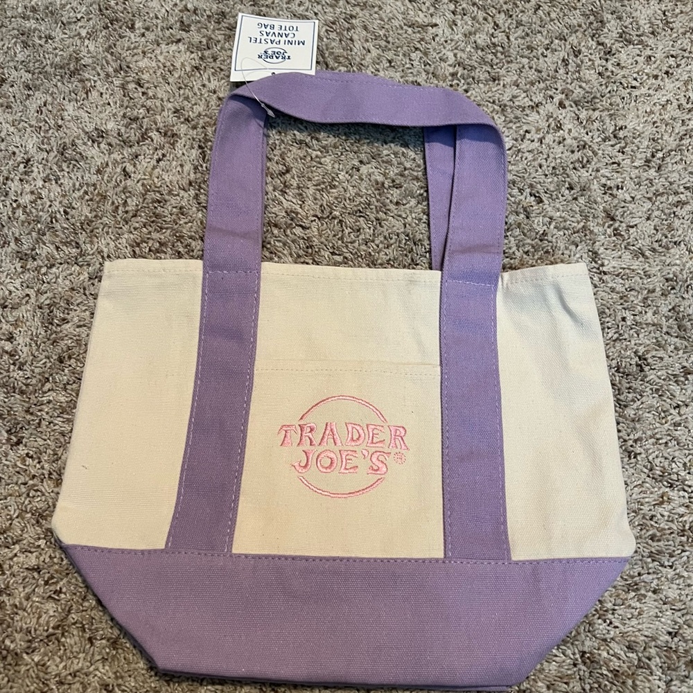 Mini lavender trader joe’s tote